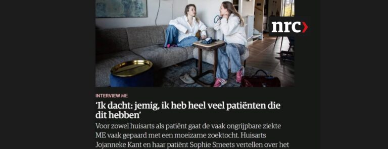 ME in het NRC: “Dat we iets niet kunnen verklaren, betekent niet dat het er niet is”